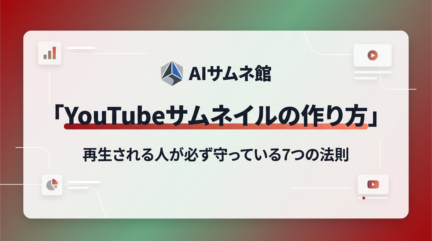 YouTubeサムネイルの作り方｜再生される人が必ず守っている7つの原則